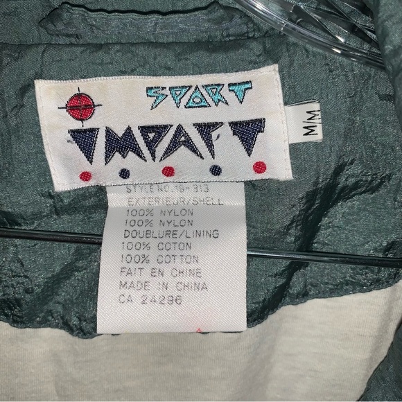 Vintage Green and Purple Colour Block Camo Wind Breaker Jacket M - Picture 3 of 7